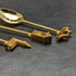 British vintage gold plated teaspoon set of 6 in a case